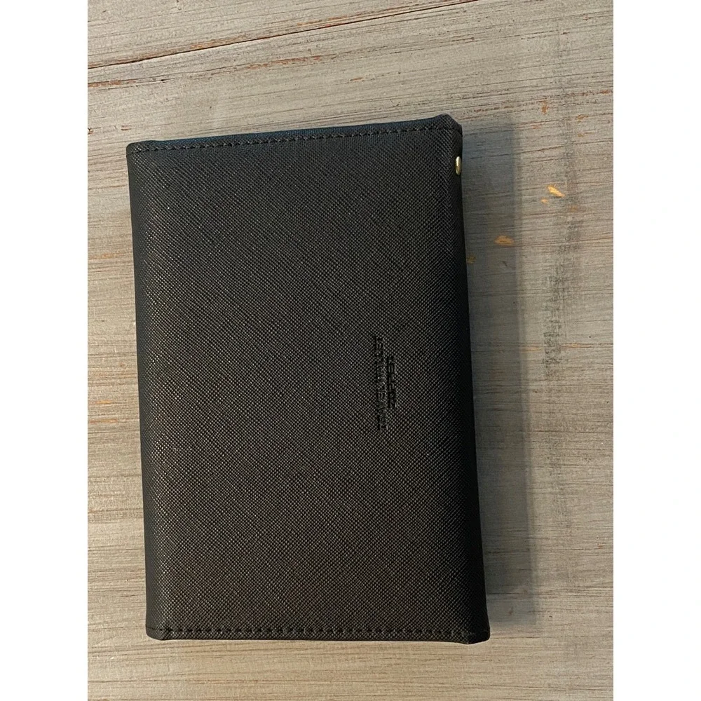 Zoppen Black Saffiano Faux Leather Travel Wallet Passport Holder Organizer